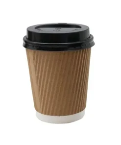Coffee Cup & Lid Ripple 250ml Pack of 50